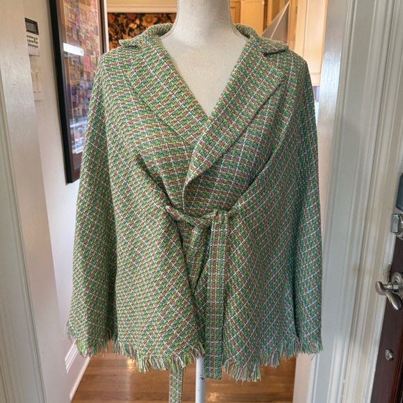 Lilly and Taylor ladies wrap jacket size 8, excellent condition, fringed - Picture 2 of 10